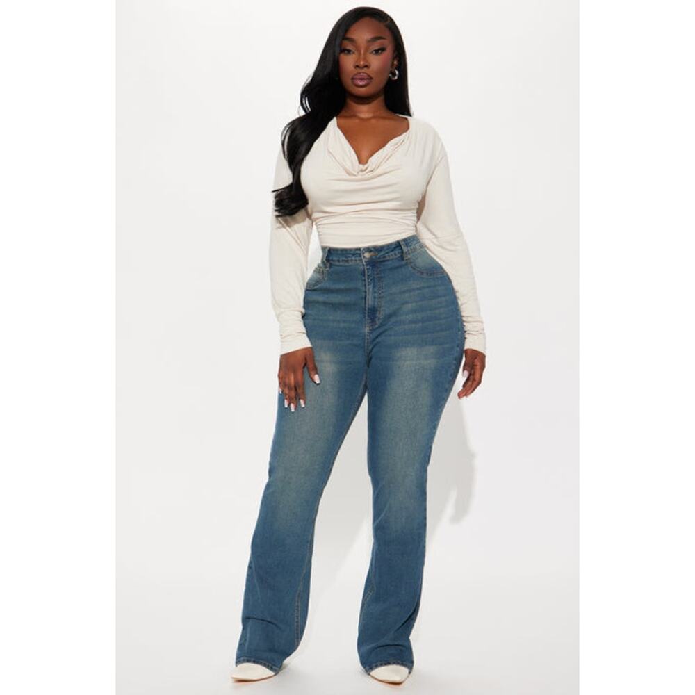 Fashion Nova Tucson Booty Lifting Stretch Bootcut Jeans - Dark Wash